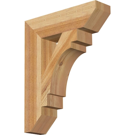 Ekena Millwork Merced Slat Rough Sawn Bracket, Western Red Cedar, 4"W x 16"D x 20"H BKT04X16X20MRC06RWR